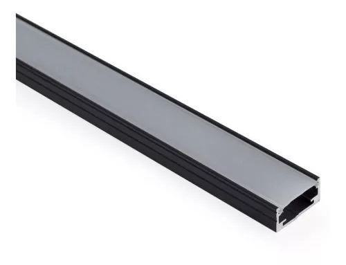 PERFIL LED SOBREPOR 3 METROS 17 X 7MM PRETO FOSCO