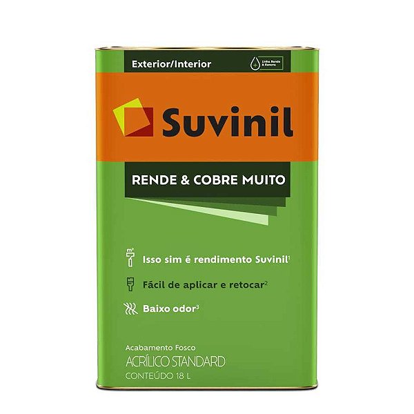 TINTA PAREDE (B) STAND. RENDE COBRE MUITO BRANCO FOSCO 18,0L LT SUVINIL