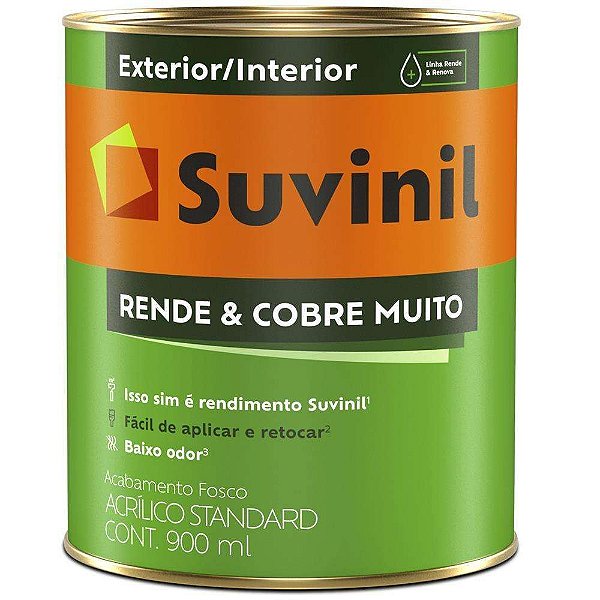 TINTA PAREDE (B) STAND. RENDE COBRE MUITO BRANCO FOSCO 00,9L 1/4 SUVINIL