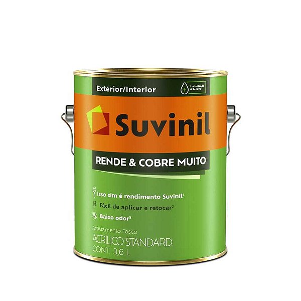 TINTA PAREDE (B) STAND. RENDE COBRE MUITO BRANCO FOSCO 03,6L GL SUVINIL