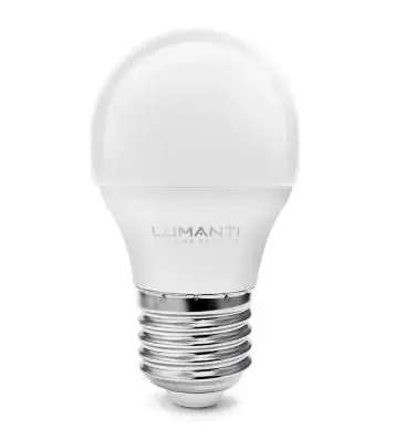 LAMPADA BOLINHA LEITOSA G45 LED 4W 2400K AMBAR E27 AUTOVOLT 400 LUMENS LUMANTI LLBO204A