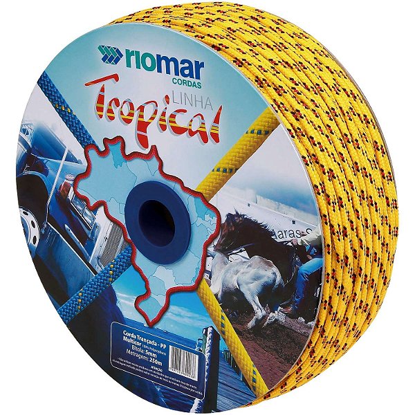 CORDA 05MM POLIESTER TRANCADA COLORIDA METRO