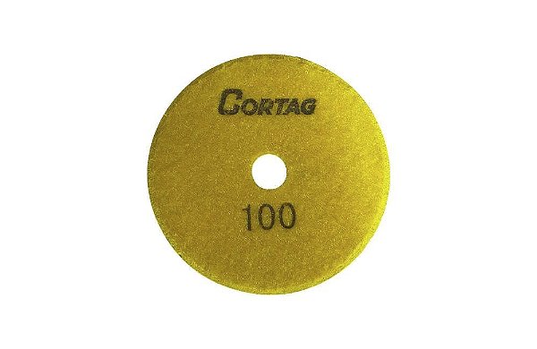 DISCO DIAMANTADO 100MM POLIMENTO SECO/UMIDO  G100  CORTAG