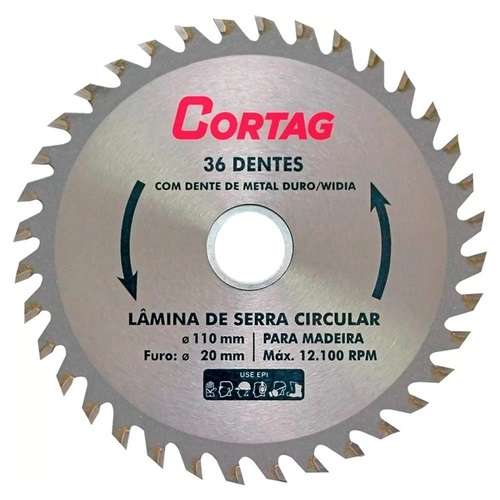 LAMINA SERRA CIRC VIDEA 110X20X36D CORTAG