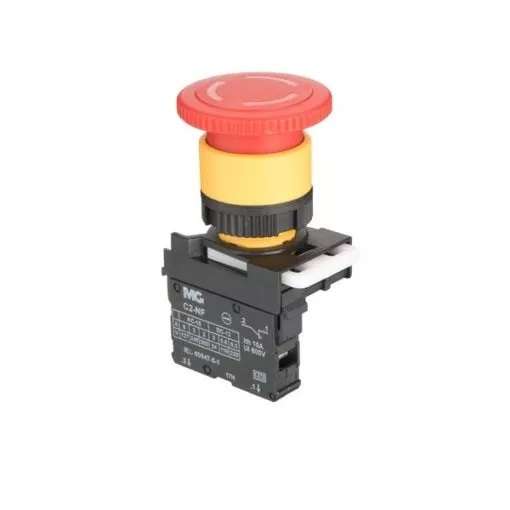 BOTAO EMERGENCIA MARGIRIUS COGUMELO CURTO GIRAR 1NF VERMELHO