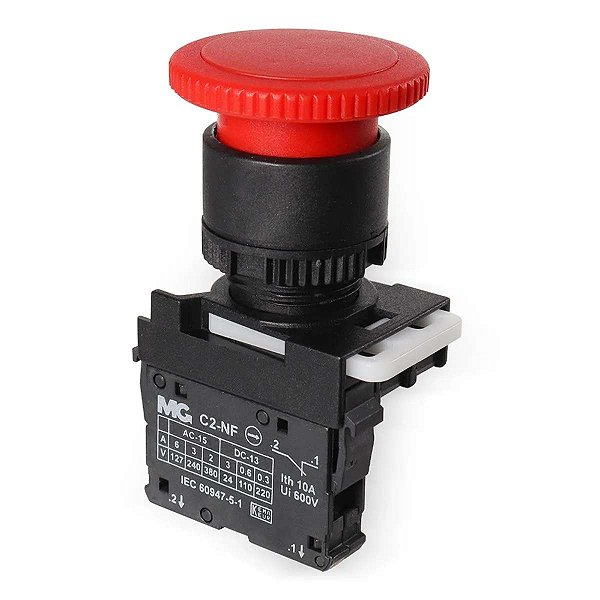 BOTAO IMPULSAO MARGIRIUS COGUMELO CURTO 1NF VERMELHO