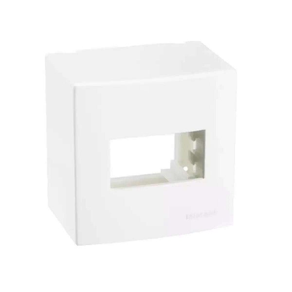 CAIXA SOBREPOR SLEEK 75X75 1POSTO C/ SUPORTE BRANCO MARGIRIUS