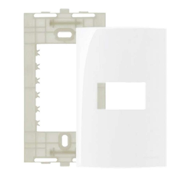 PLACA SLEEK 4X2 1 POSTO HORIZ BRANCO MARGIRIUS