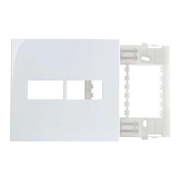 PLACA SLEEK 4X4 2 POSTOS HORIZ BRANCO MARGIRIUS