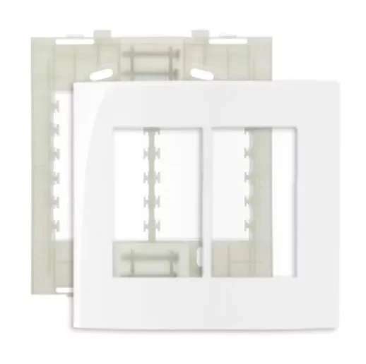 PLACA SLEEK 4X4 6 POSTOS HORIZ BRANCO MARGIRIUS