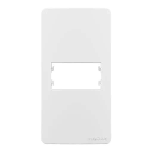TAMPA CONDULETE 1" 1P HORIZONTAL SLEEK BRANCO MARGIRIUS
