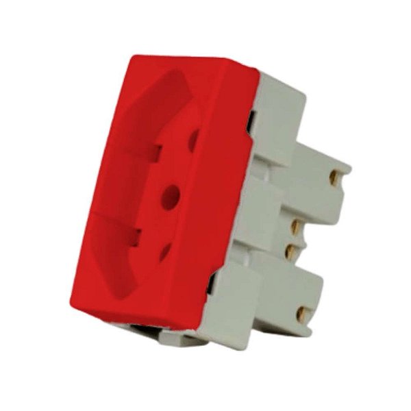 MODULO SLEEK TOMADA 2P+T 20A-250V VERMELHO MARGIRIUS