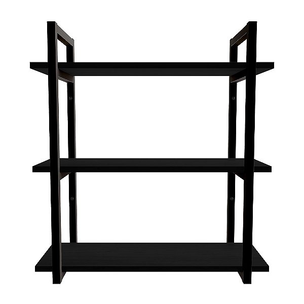 KIT PRATELEIRA INDUSTRIAL 3 NIVEIS LAMINA MEL 60 X 65 24,4CM MULTIVISAO