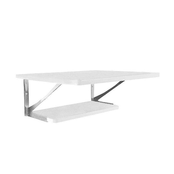 KIT PRATELEIRAS 2 NIVEIS 2Z BRANCO C/SUPORTE EM ACO MULTIVISAO