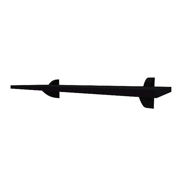 PRATELEIRA MDP RETO 20 X 80CM PRETO C/SUPORTE CLIP MULTIVISAO