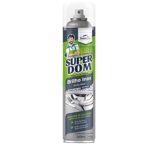 SPRAY BRILHO INOX 300ML/200G SUPER DOM