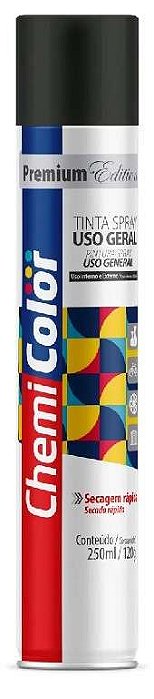 SPRAY TINTA CHEMICOLOR U.G PRETO FOSCO 250ML ARTE NOVA