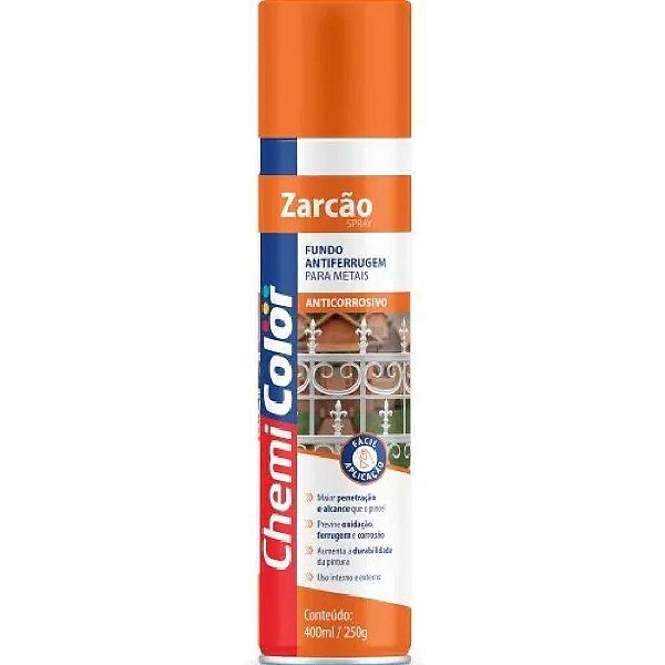 SPRAY ZARCAO 400ML/250G LARANJA CHEMICOLOR