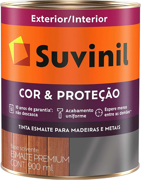 ESMALTE SOLV COR E PROTECAO BRIL PRETO 0,9 SUVINIL