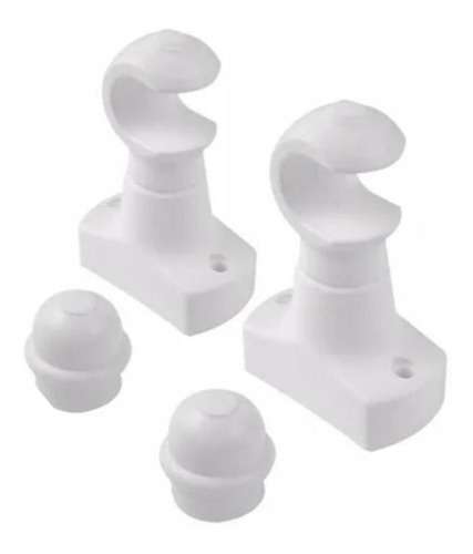 SUPORTE P/CORTINA VARAO SIMPLES BRANCO ALUMARK