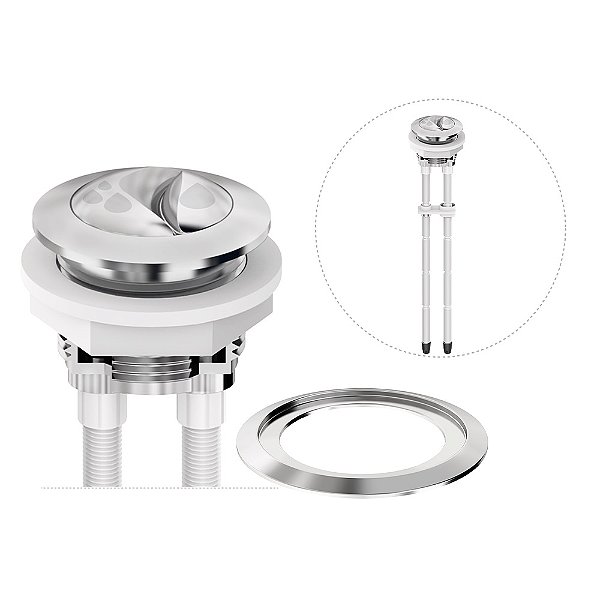 BOTAO ACIONADOR HASTES DUAL FLUSH CENSI 9546
