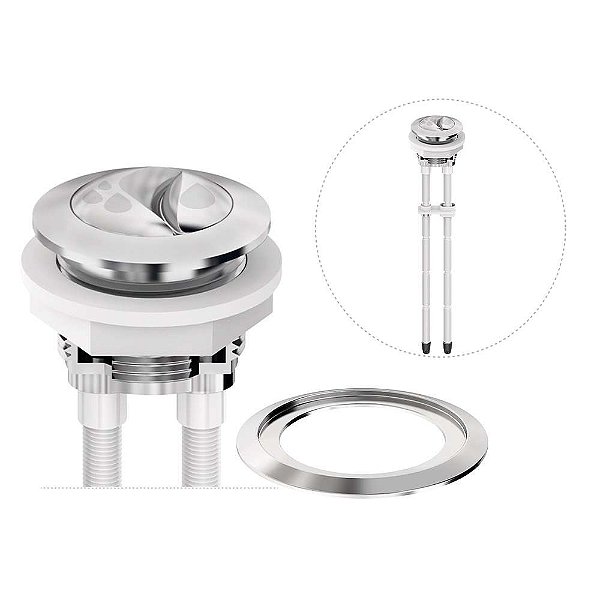 BOTAO ACIONADOR HASTES DUAL FLUSH CENSI 9546