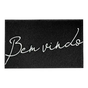 TAPETE VINIL LIGHT 40CM X 60CM PRETO BEM VINDO KAPAZI