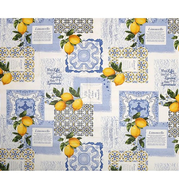 TOALHA MESA CLASSIC LIMAO SICILIANO 1,37M X METRO KAPAZI