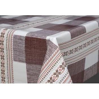 TOALHA MESA CLASSIC TECIDO XADREZ MARROM 1,37M X METRO KAPAZI