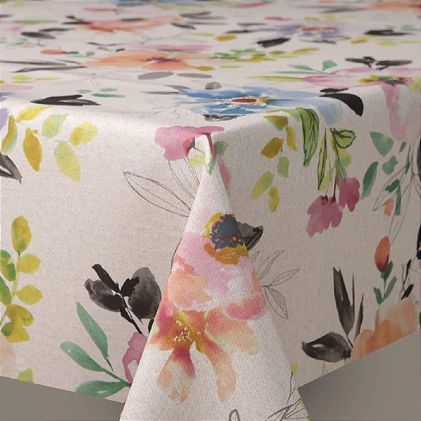 TOALHA MESA SOFT TOUCH TEMPO DAS FLORES 1,40 X METRO