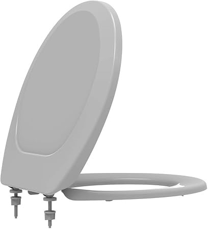 ASSENTO RIGIDO PP OVAL PREMIUM CINZA CLARO/ PRATA TUPAN AP162