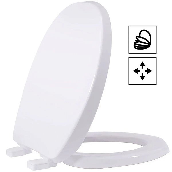 ASSENTO RIGIDO PP OVAL SOFT CLOSE BRANCO TUPAN AUSPP00SC