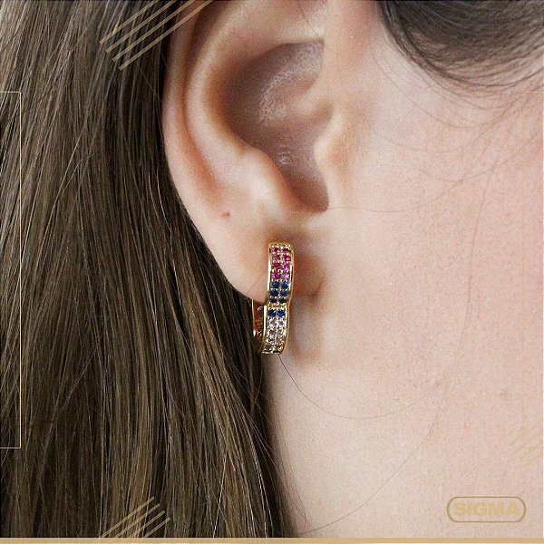 ARGOLA  BANHADA EM OURO 18K AG235