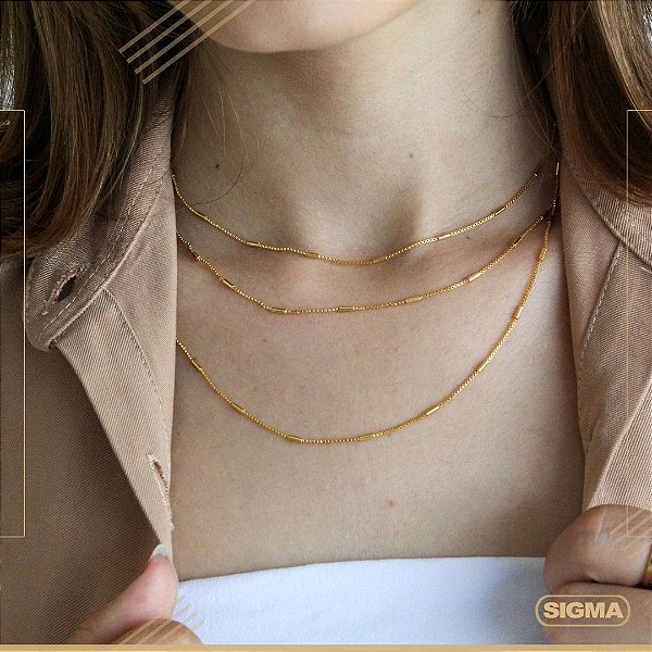 COLAR BANHADO EM OURO 18K CLT1358