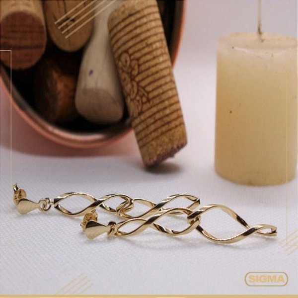 BRINCO CARAMBOLA BANHADO EM OURO 18K BRF491