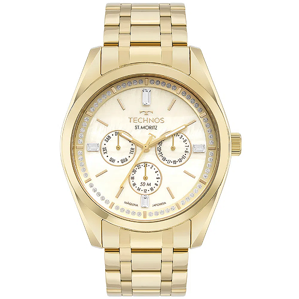 Relógio Technos Feminino St.moritz Dourado 6P79BY/1X - Sigma Relógio Technos Feminino St.moritz Dourado 6P79BY/1X - Sigma