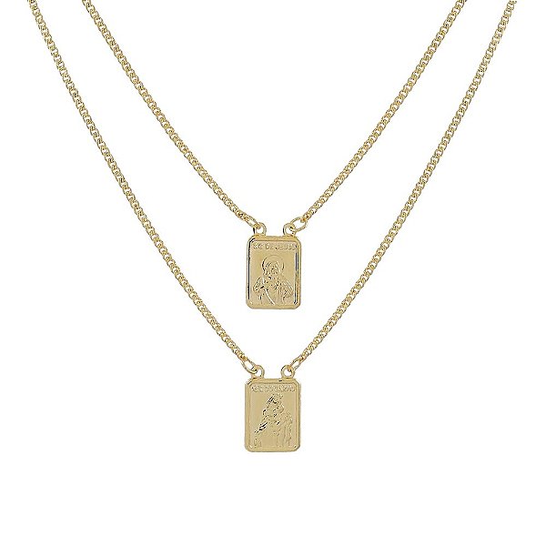 ESCAPULÁRIO BANHADO EM OURO 18K EC-00024