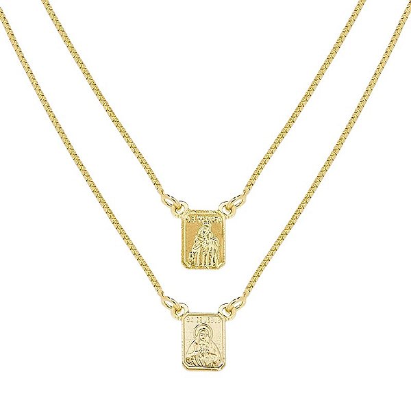 ESCAPULÁRIO BANHADO EM OURO 18K EC-00013