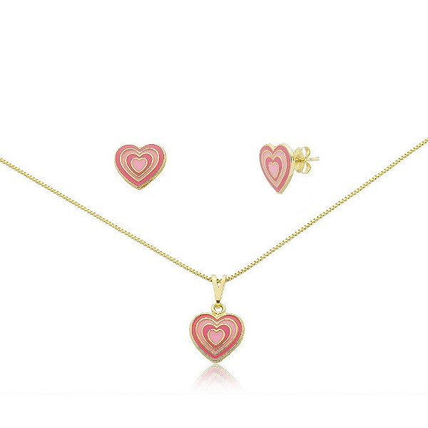 CONJUNTO BANHADO EM OURO 18K CJIC-00797