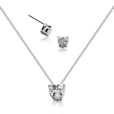 CONJUNTO PONTO DE LUZ CORAÇÃO PRATA 2.7.280171