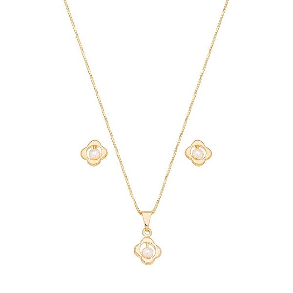 CONJUNTO TREVO PÉROLA BCF 573