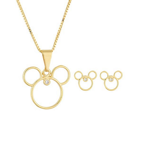 CONJUNTO MICKEY VAZADO COM ZIRCÔNIA BCF 257