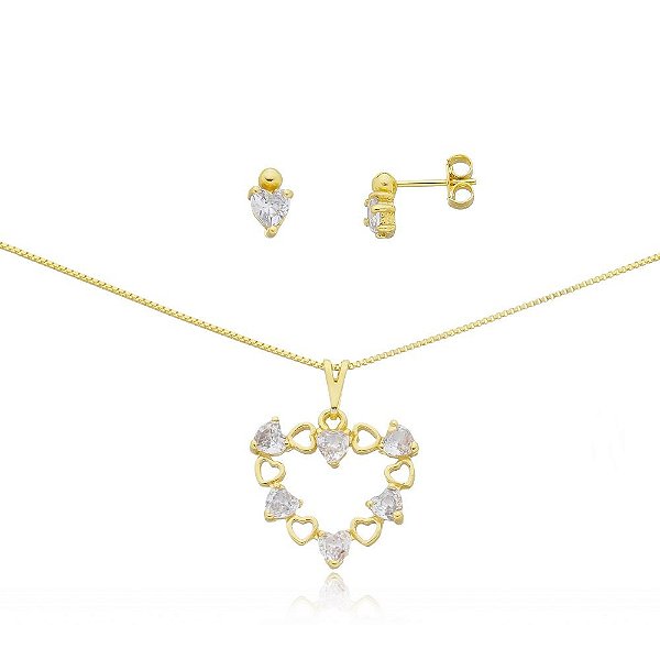 CONJUNTO BANHADO A OURO 18K CJFC-01234
