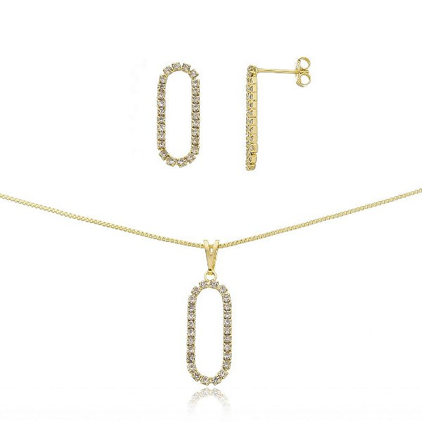 CONJUNTO BANHADO EM OURO 18K CJFC-01241