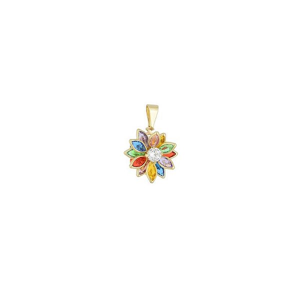 PINGENTE FLOR MULTCOLOR PGF 0117