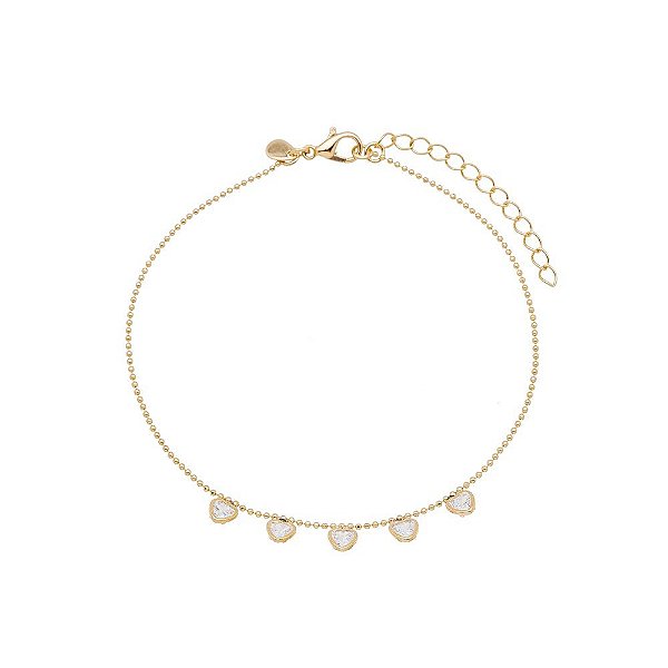 TORNOZELEIRA BANHADA EM OURO 18K BCF 596