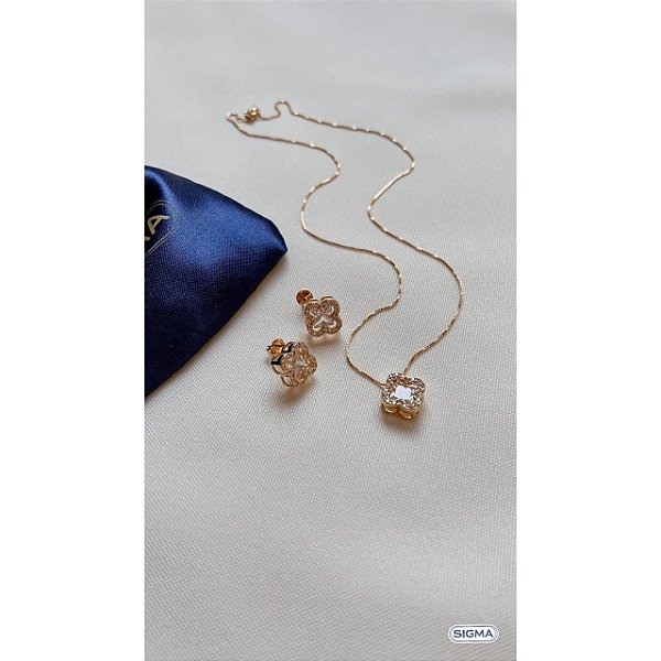 CONJUNTO BANHADO EM OURO 18K 168