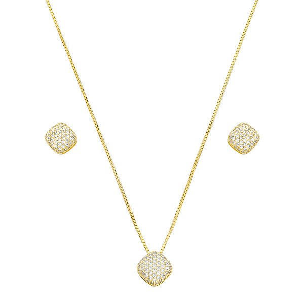 CONJUNTO BANHADO EM OURO 18K 176