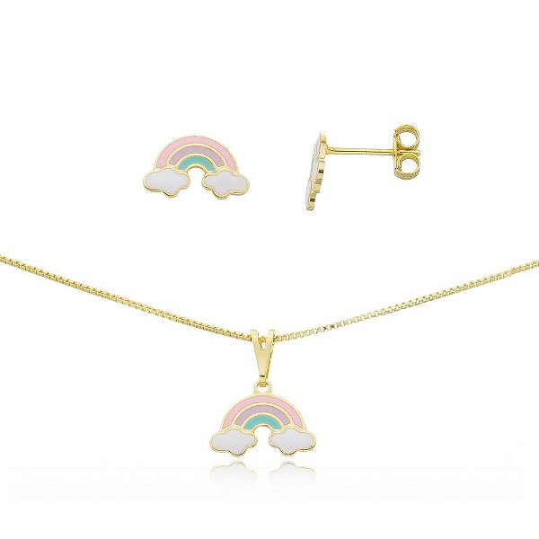 CONJUNTO BANHADO ME OURO 18K CJIC-00784