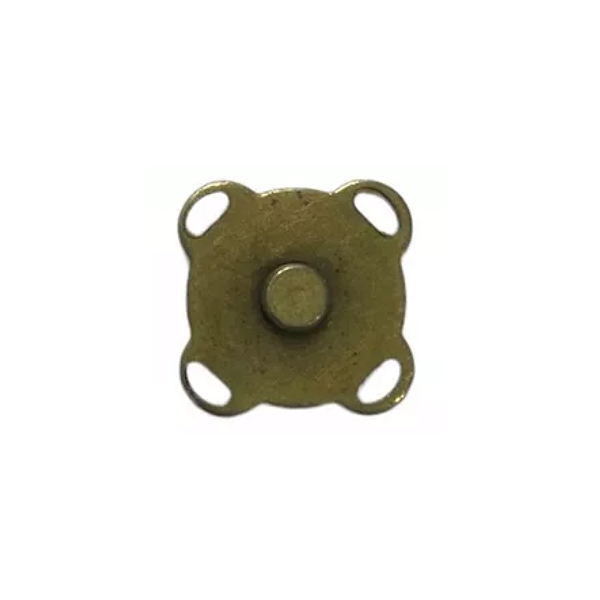 Kit 20 Botões Imantado Magnético Fecho Ouro Velho 14mm Imã